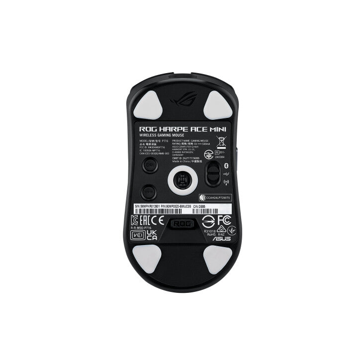 ASUS ROG Harpe Ace Mini datormöss Spela Ambidextrous RF Wireless + Bluetooth + USB Type-C Optisk 42000 DPI