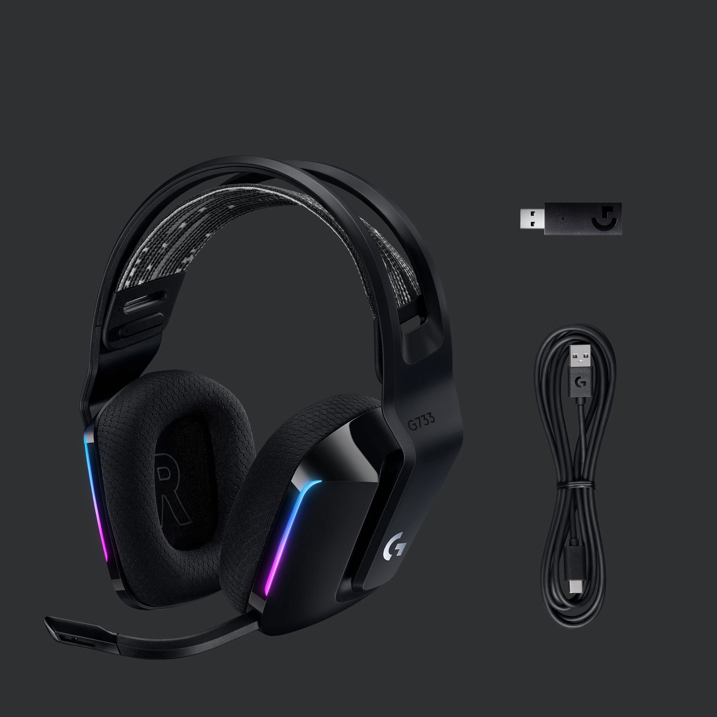Logitech G 981-000864 hörlur och headset Trådlös Huvudband Spela Svart