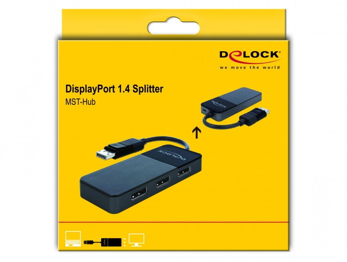 DeLOCK 87737 bilddelare DisplayPort 3x DisplayPort