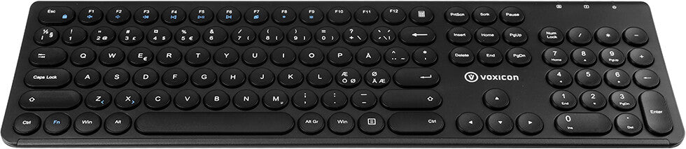 Voxicon Slim Classic 282WL tangentbord RF Trådlös QWERTY Nordic Svart