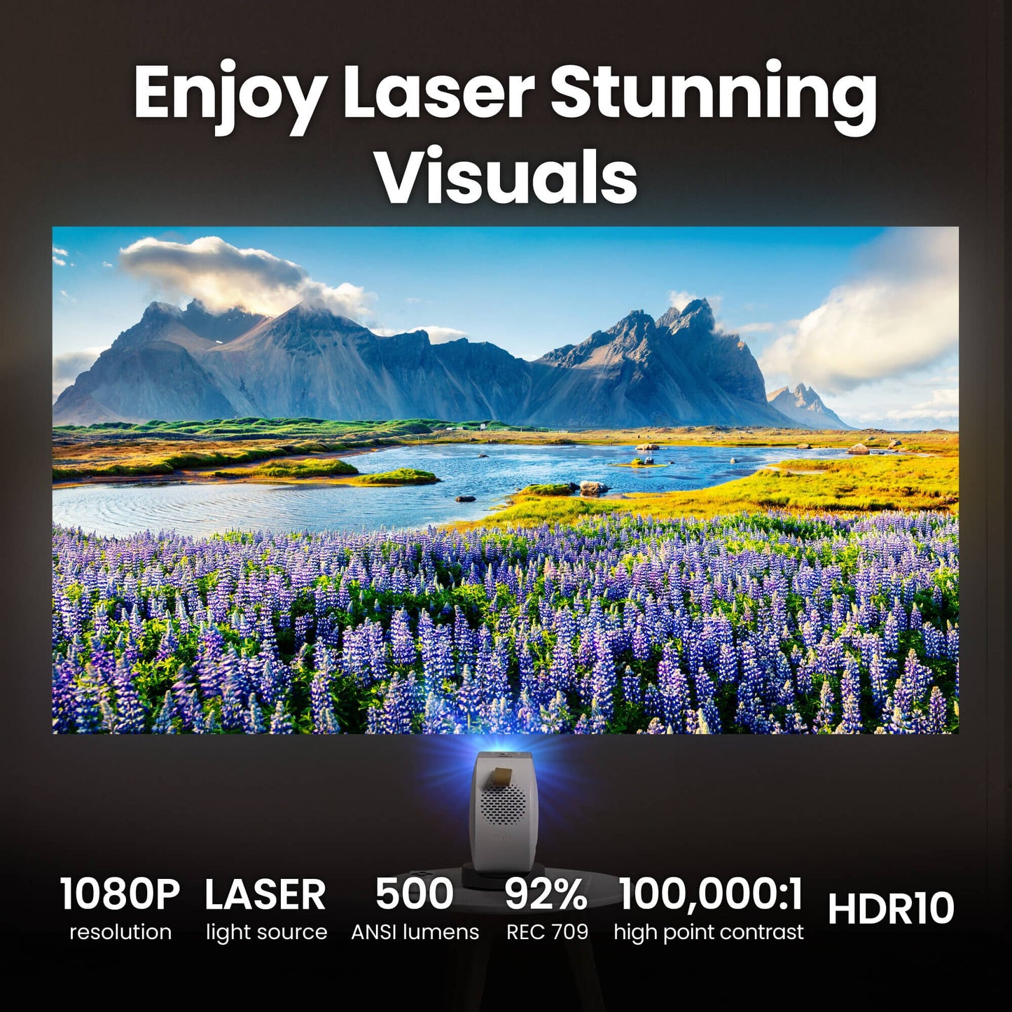 BenQ GV50 Standard throw-projektor 500 ANSI-lumen DLP 1080p (1920x1080) Vit