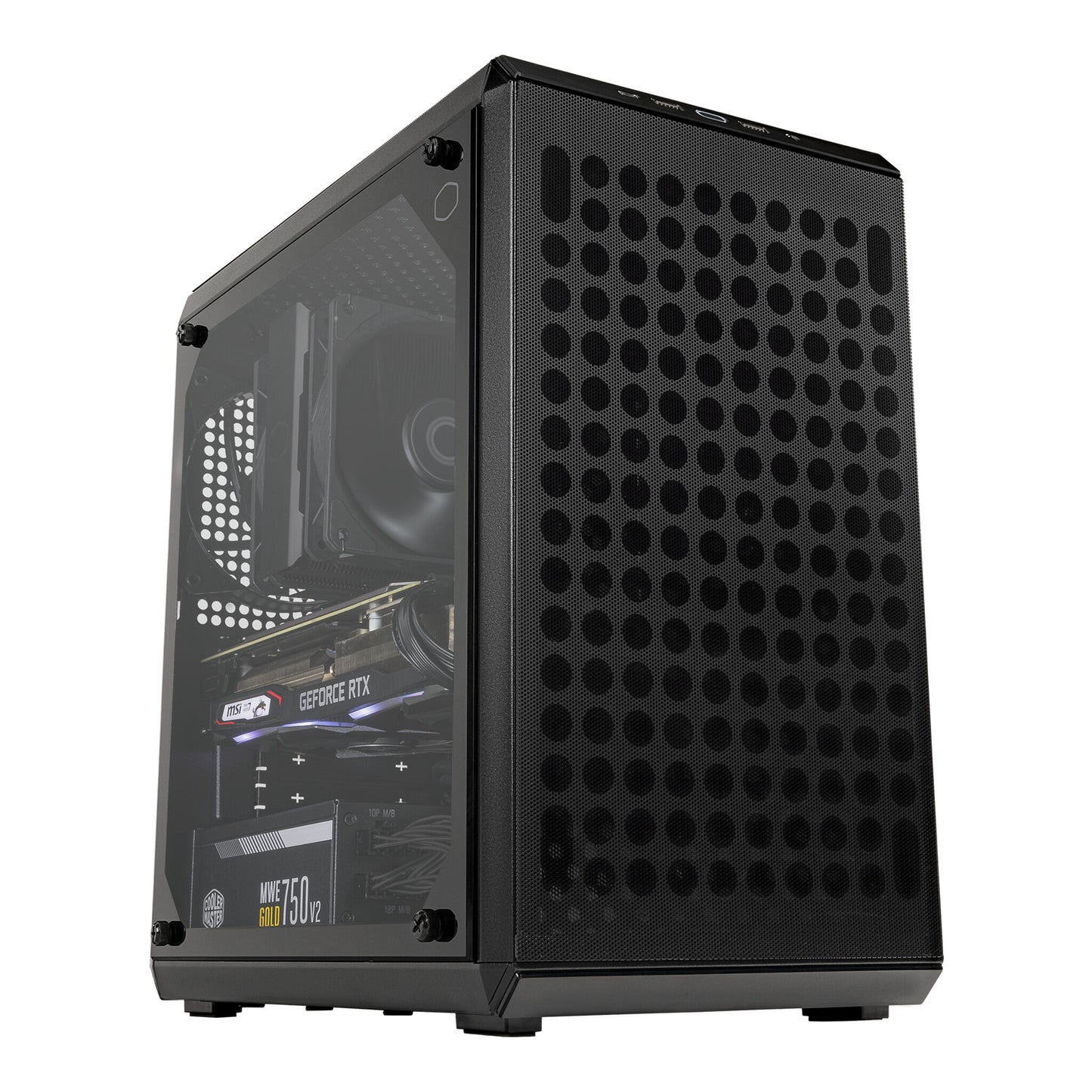 Cooler Master Q300L V2 Mini Tower Svart, Transparent