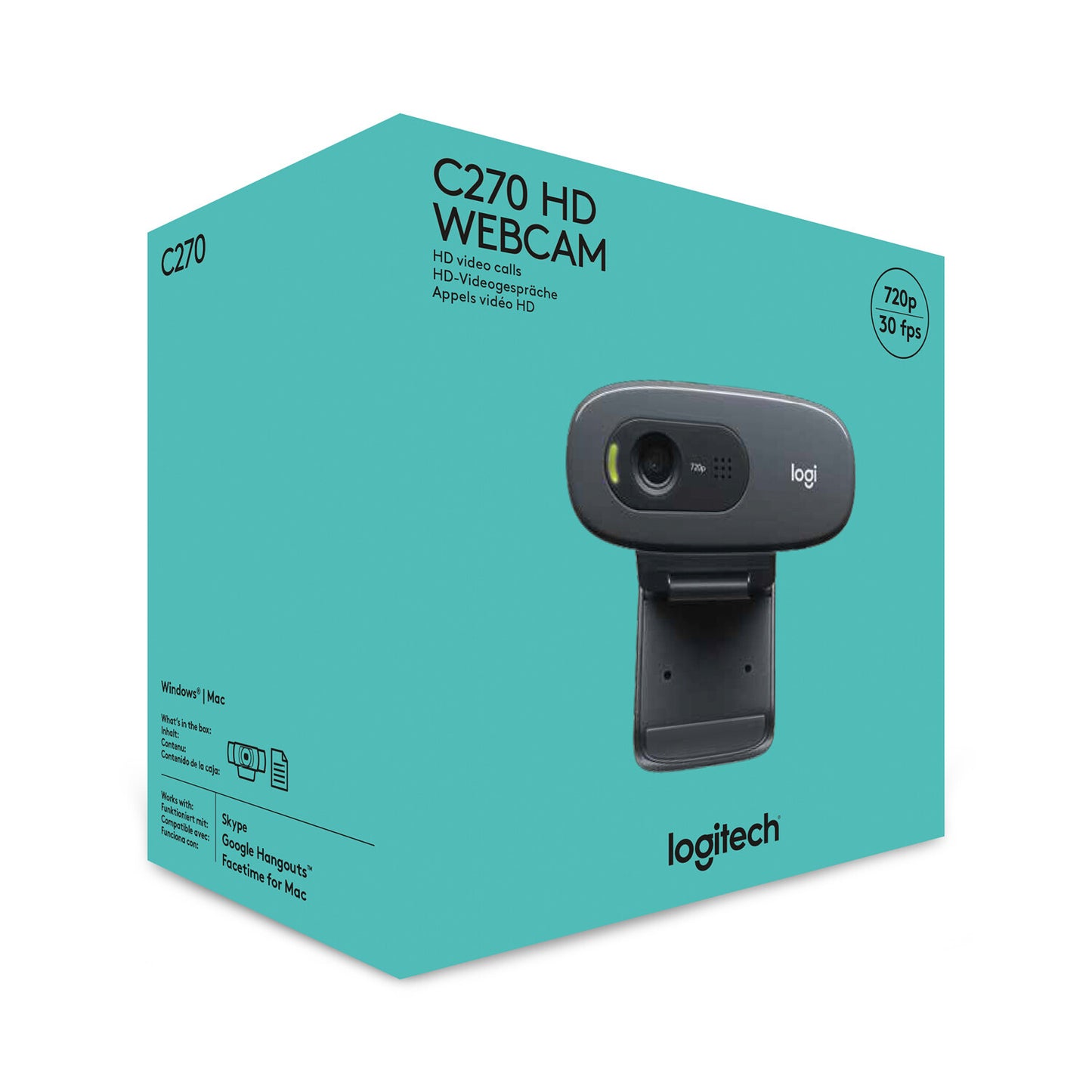 Logitech 960-001063 webbkameror 3 MP 1280 x 720 pixlar USB Mörkgrå