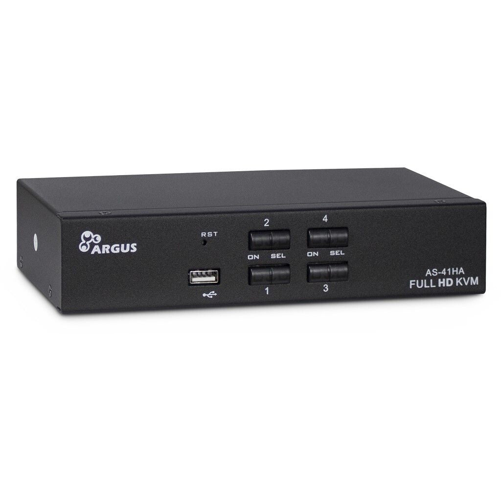 Inter-Tech AS-41HA HDMI KVM-switchar Svart