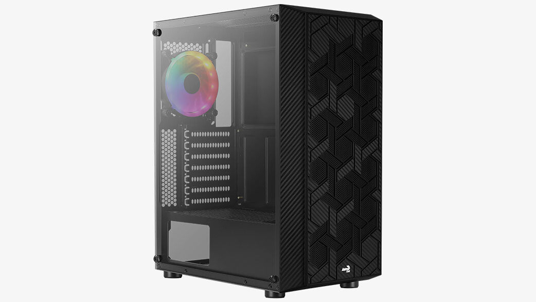 Aerocool Hive-G-BK-v3 Midi Tower Svart