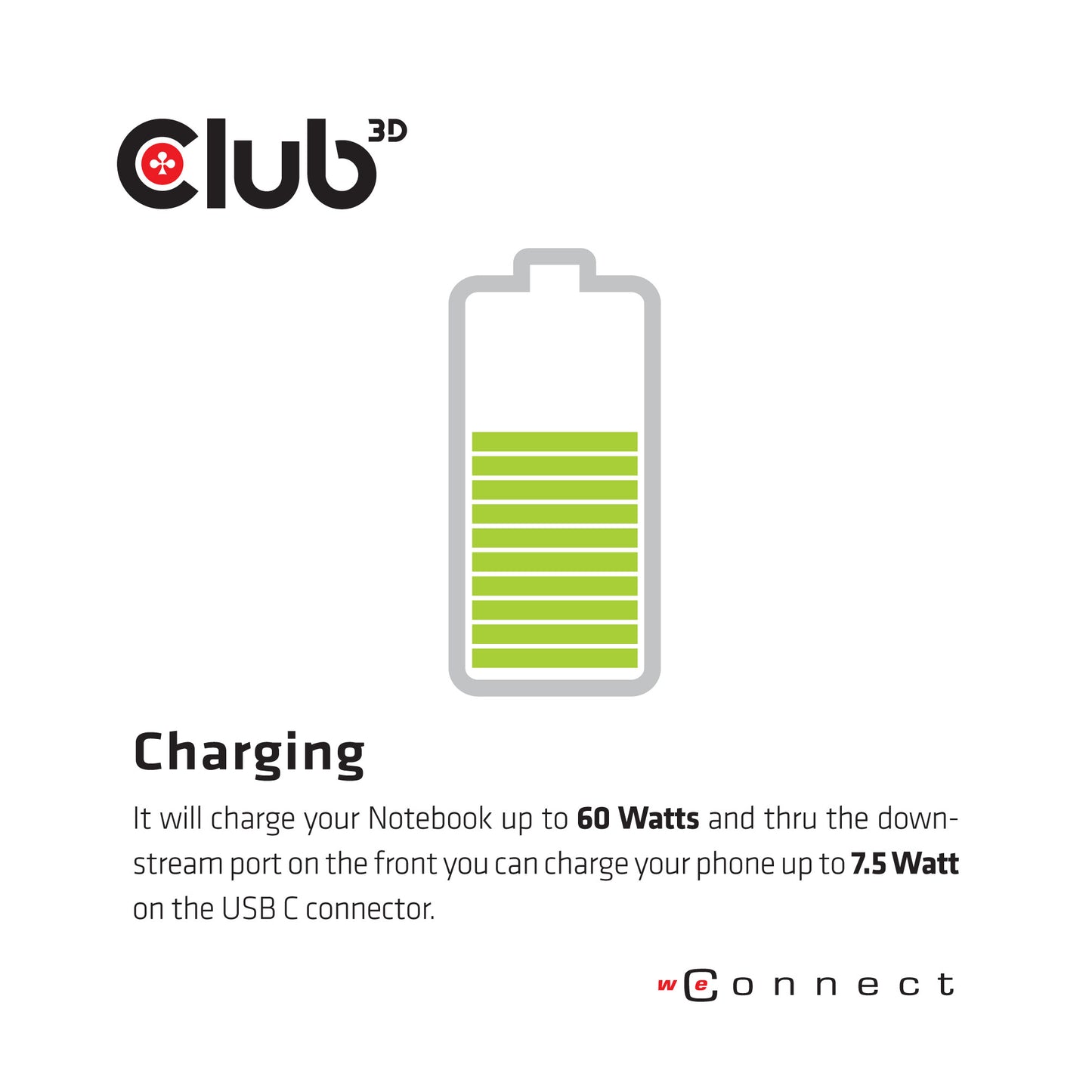 CLUB3D CSV-1562 dockningsstationer för bärbara datorer Dockning USB 3.2 Gen 1 (3.1 Gen 1) Type-C Svart