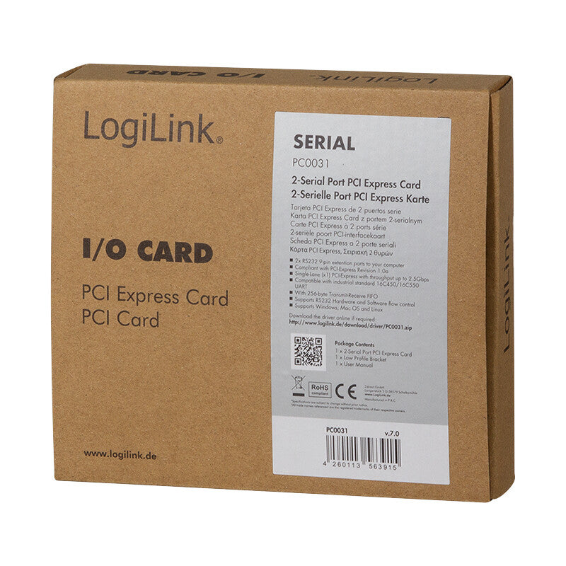 2Direct PC0031 nätverkskort/adapters Intern RS-232