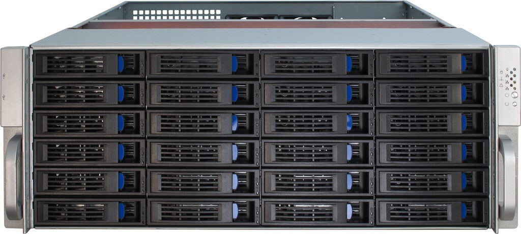 Inter-Tech 4U-4424 Ställning Svart, Silver