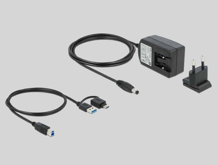 DeLOCK 87771 dockningsstationer för bärbara datorer Kabel Svart, Vit