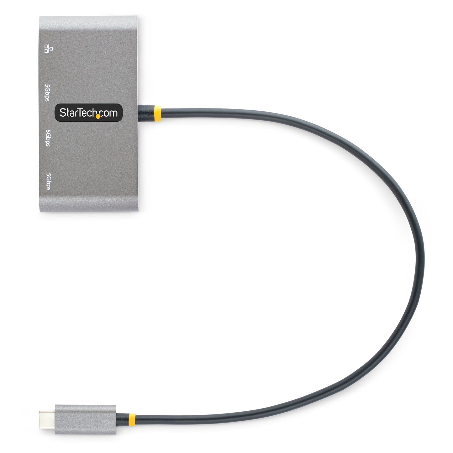 StarTech.com USB-C-hubb med 3 portar och Ethernet - 3x USB-A - Gigabit Ethernet - USB 3.0 5Gbps - bussdriven - 30 cm lång USB Type-C-värdkabel - GbE - Bärbar USB-C- till USB-A-hubb