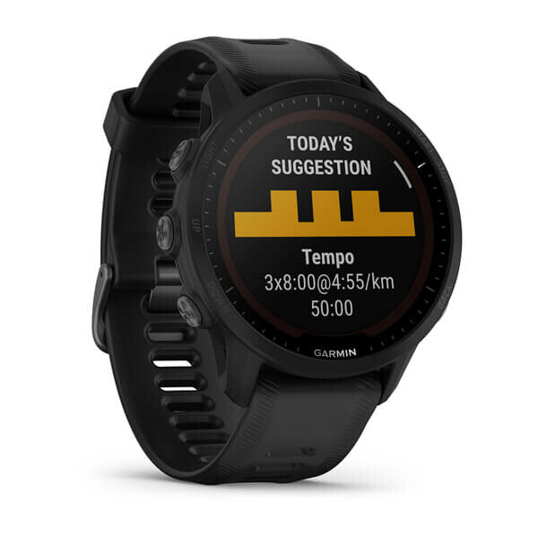 Garmin Forerunner 955 3,3 cm (1.3") MIP 46.5 mm Digital 260 x 260 pixlar Pekskärm Svart Wi-Fi GPS
