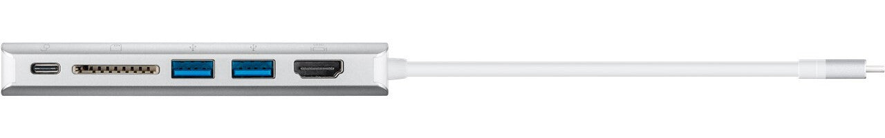 Goobay 76788 dockningsstationer för bärbara datorer USB Type-C Silver