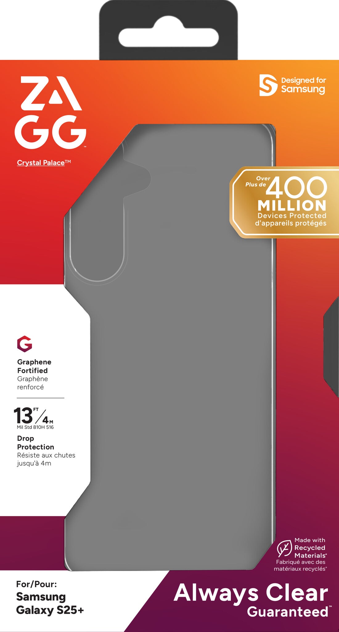 ZAGG Crystal Palace mobiltelefonfodral 17 cm (6.7") Omslag Transparent