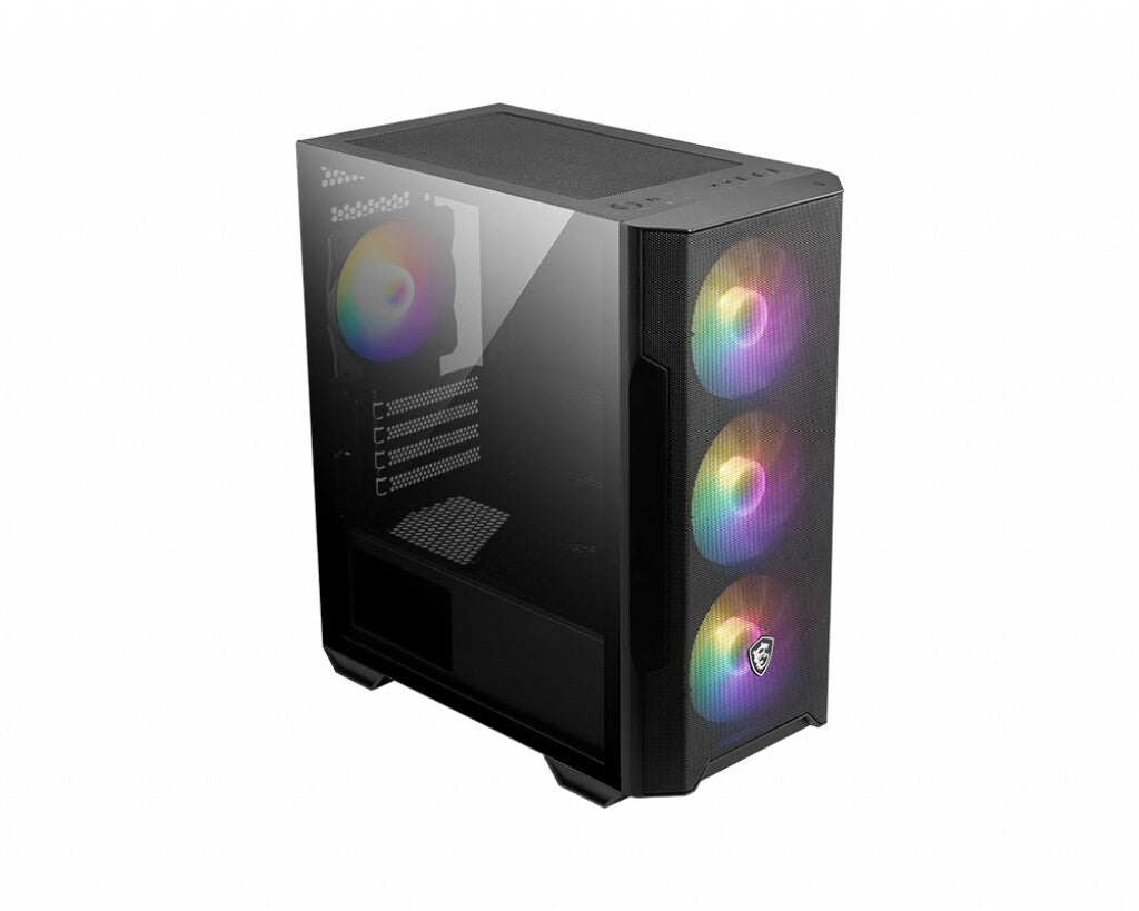 MSI MAG Forge M100R Midi Tower Svart, Transparent