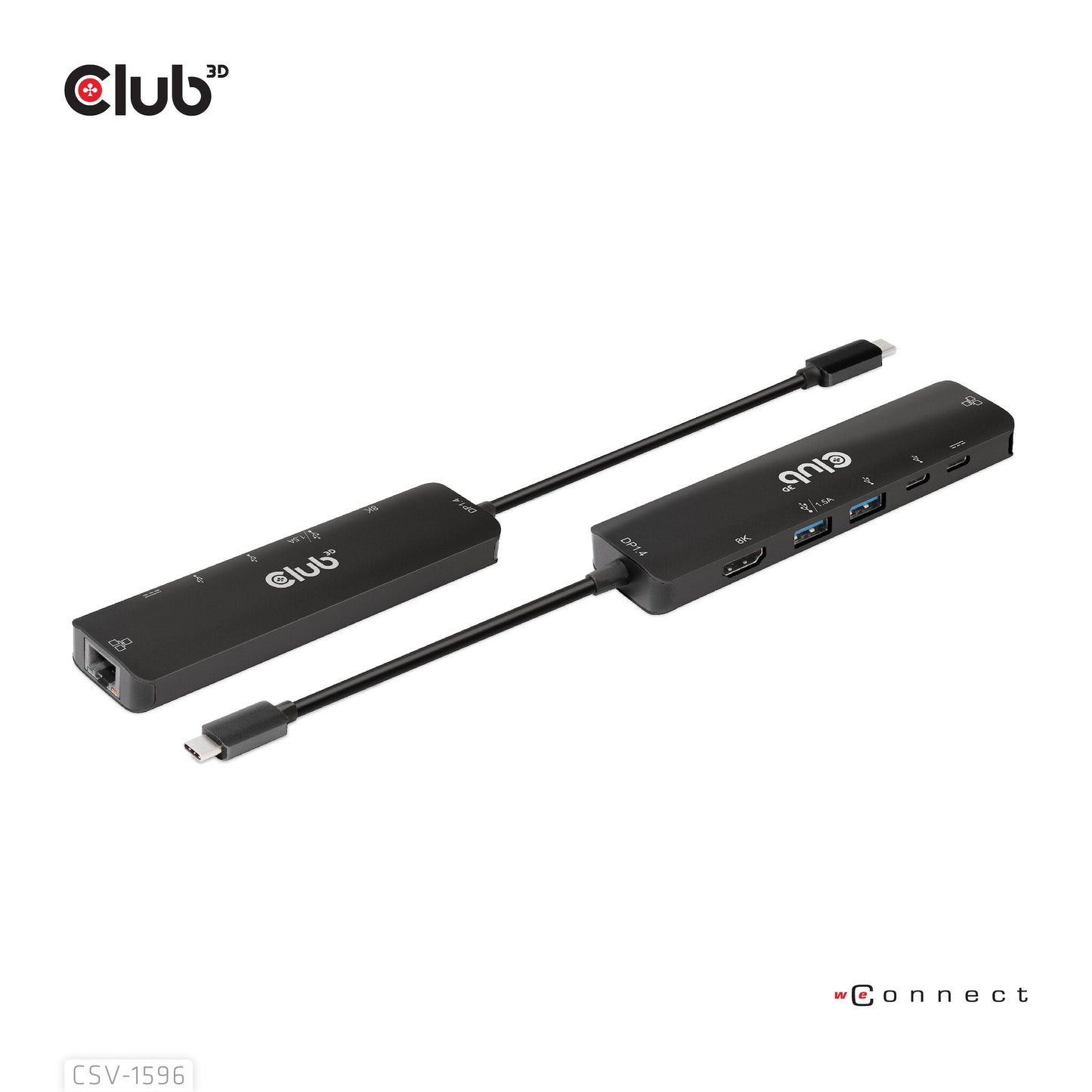CLUB3D CSV-1596 dockningsstationer för bärbara datorer USB 3.2 Gen 1 (3.1 Gen 1) Type-C Svart