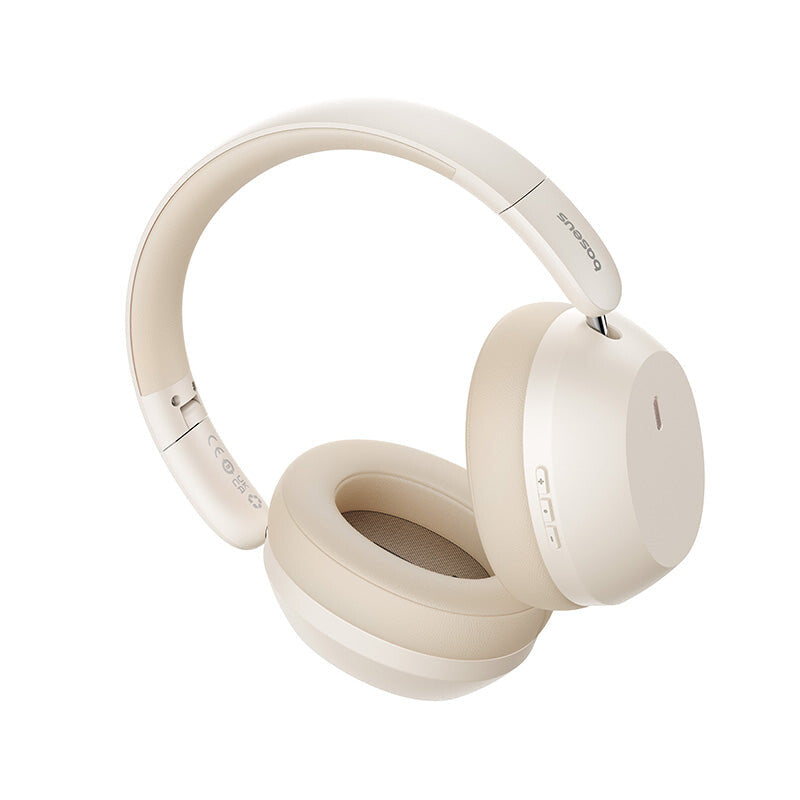 Baseus Bass 35 Max Hörlurar Kabel & Trådlös Huvudband Musik USB Type-C Bluetooth Beige
