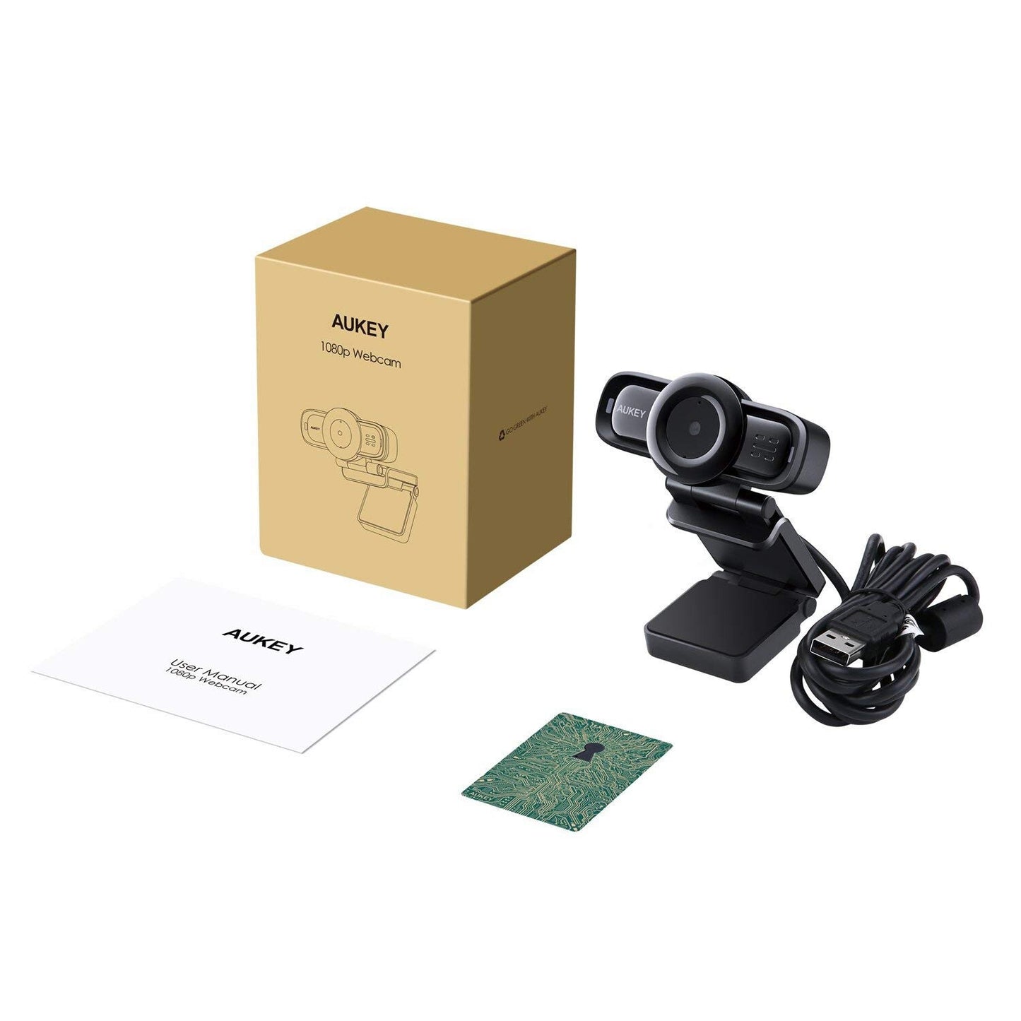 AUKEY PC-LM3 webbkameror 2 MP 1920 x 1080 pixlar USB 2.0 Svart