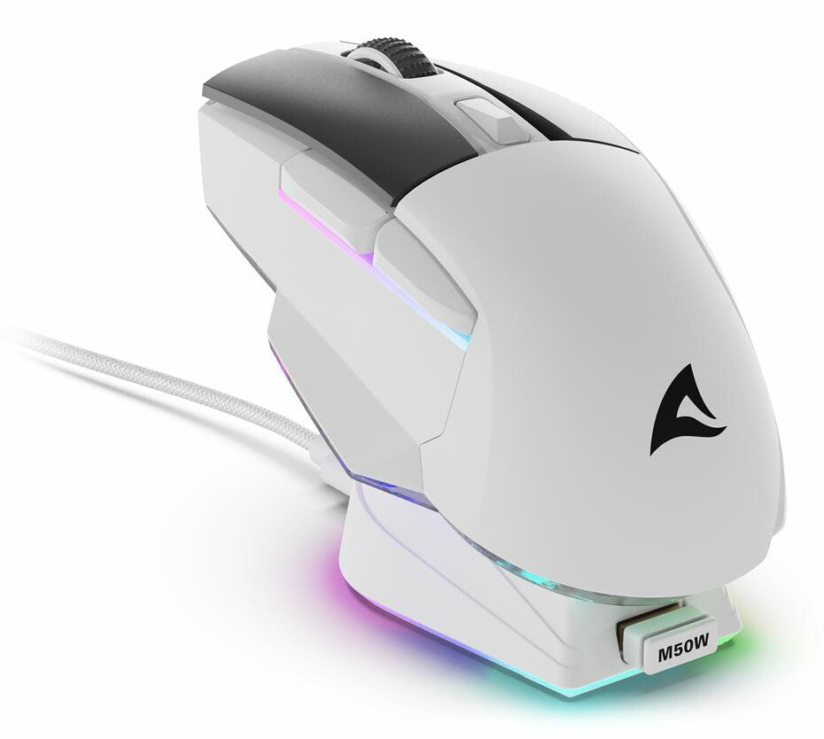 Sharkoon SGM50W datormöss Spela högerhand RF Wireless + USB Type-A Optisk 6400 DPI