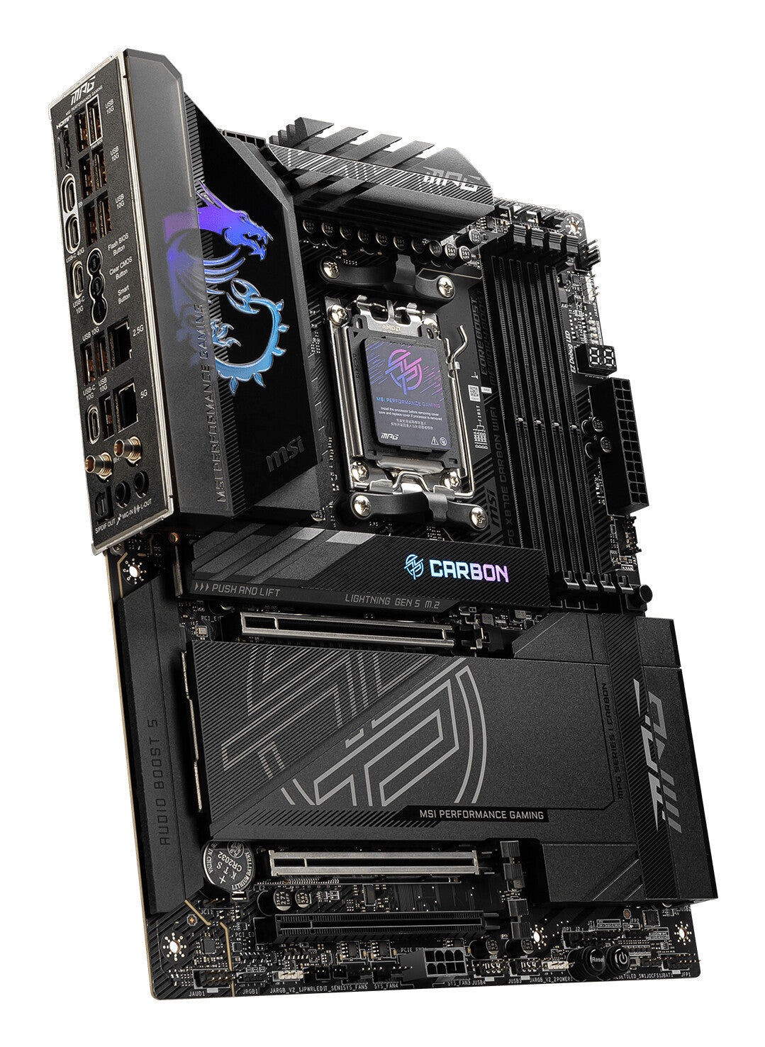 MSI MPG X870E CARBON WIFI moderkort AMD X870E AM5-sockel ATX