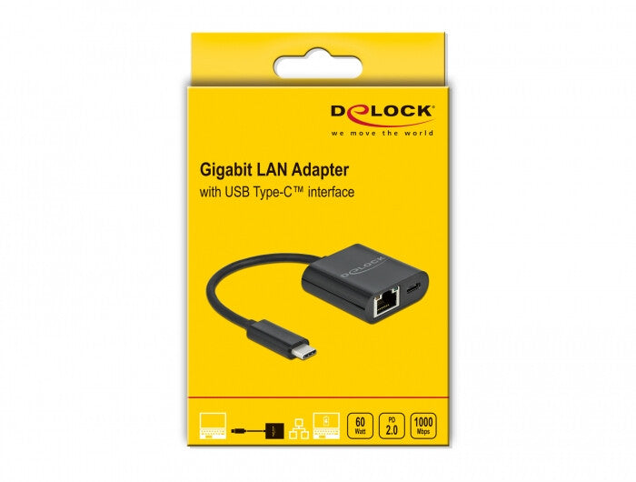 DeLOCK 66644 dockningsstationer för bärbara datorer Kabel USB 3.2 Gen 1 (3.1 Gen 1) Type-C Svart