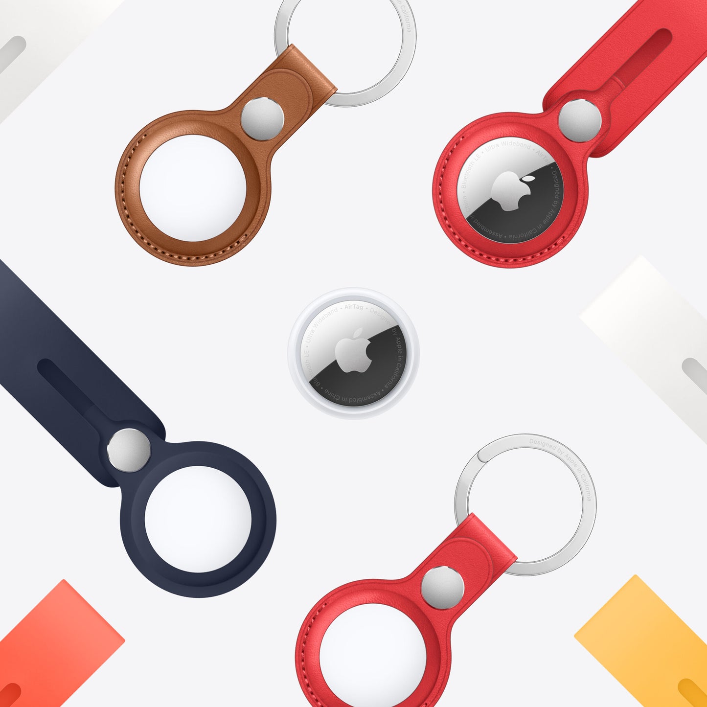 Apple AirTag Föremål Spårningsbricka Silver, Vit