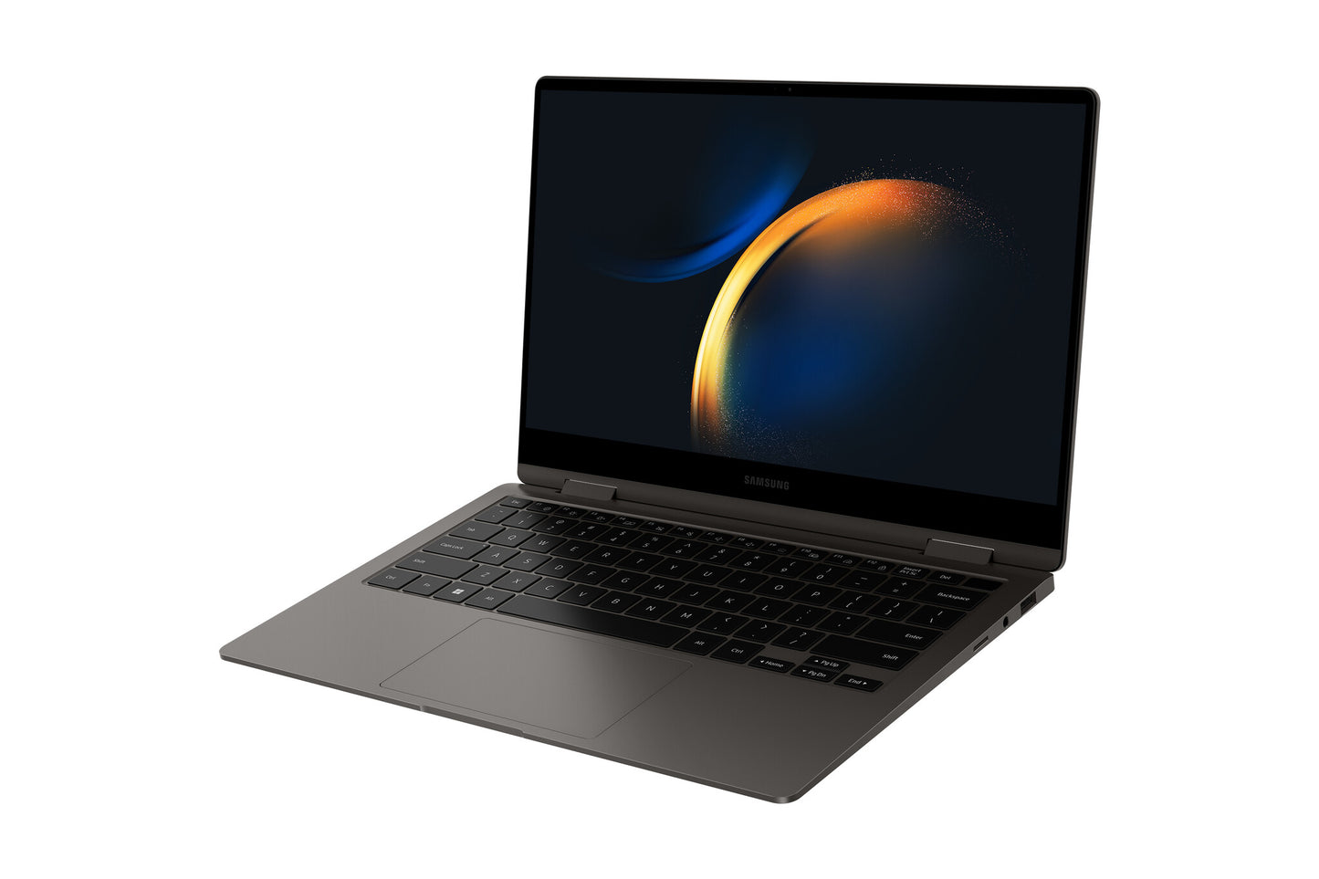 Samsung Galaxy Book3 Pro 360 NP730QFG-KA3DE bärbara datorer Intel® Core™ i7 i7-1360P Hybrid (2-i-1) 33,8 cm (13.3") Pekskärm Full HD 16 GB LPDDR4x-SDRAM 512 GB SSD Wi-Fi 6E (802.11ax) Windows 11 Home grafit