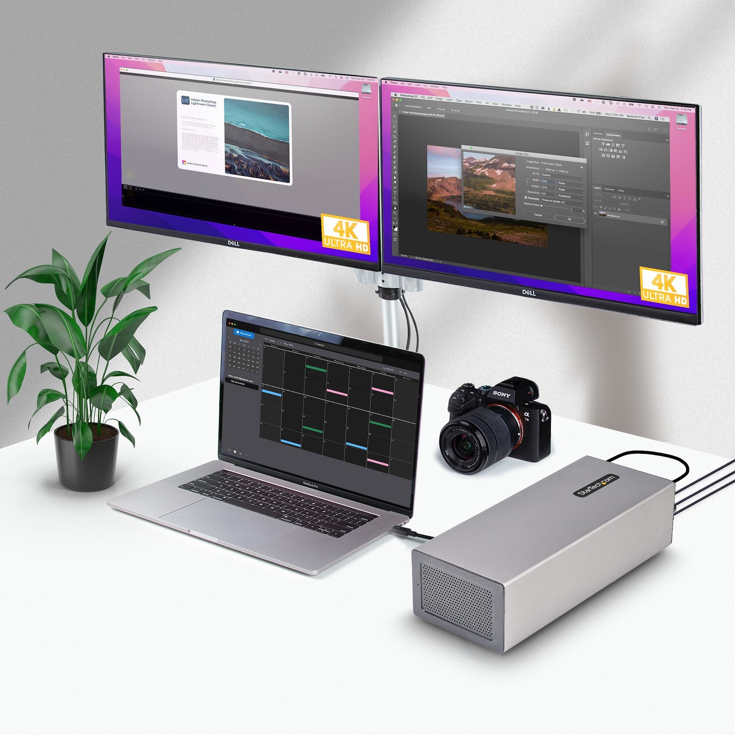 StarTech.com Thunderbolt 3 PCIe-expansionschassi, externt hölje med dubbla PCI Express-kortplatser, PCIe-box för bärbara datorer/stationära datorer/all-in-one, 8K/4K-utgång via TB3/DP 1.4-portar, för videoinspelnings-/fiber-/ Ethernet-kort