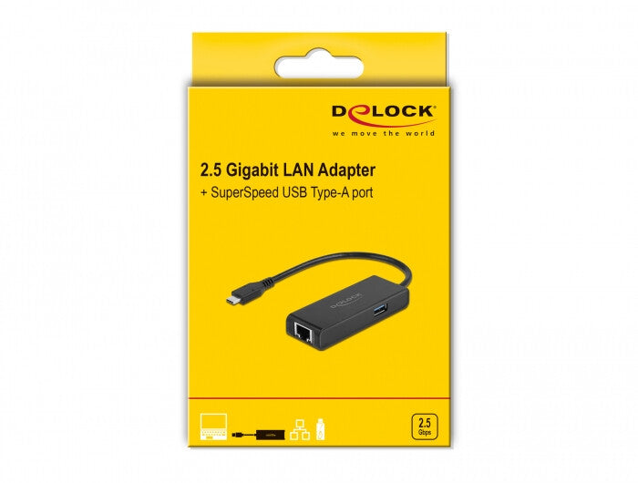 DeLOCK 63826 dockningsstationer för bärbara datorer USB 3.2 Gen 1 (3.1 Gen 1) Type-C Svart