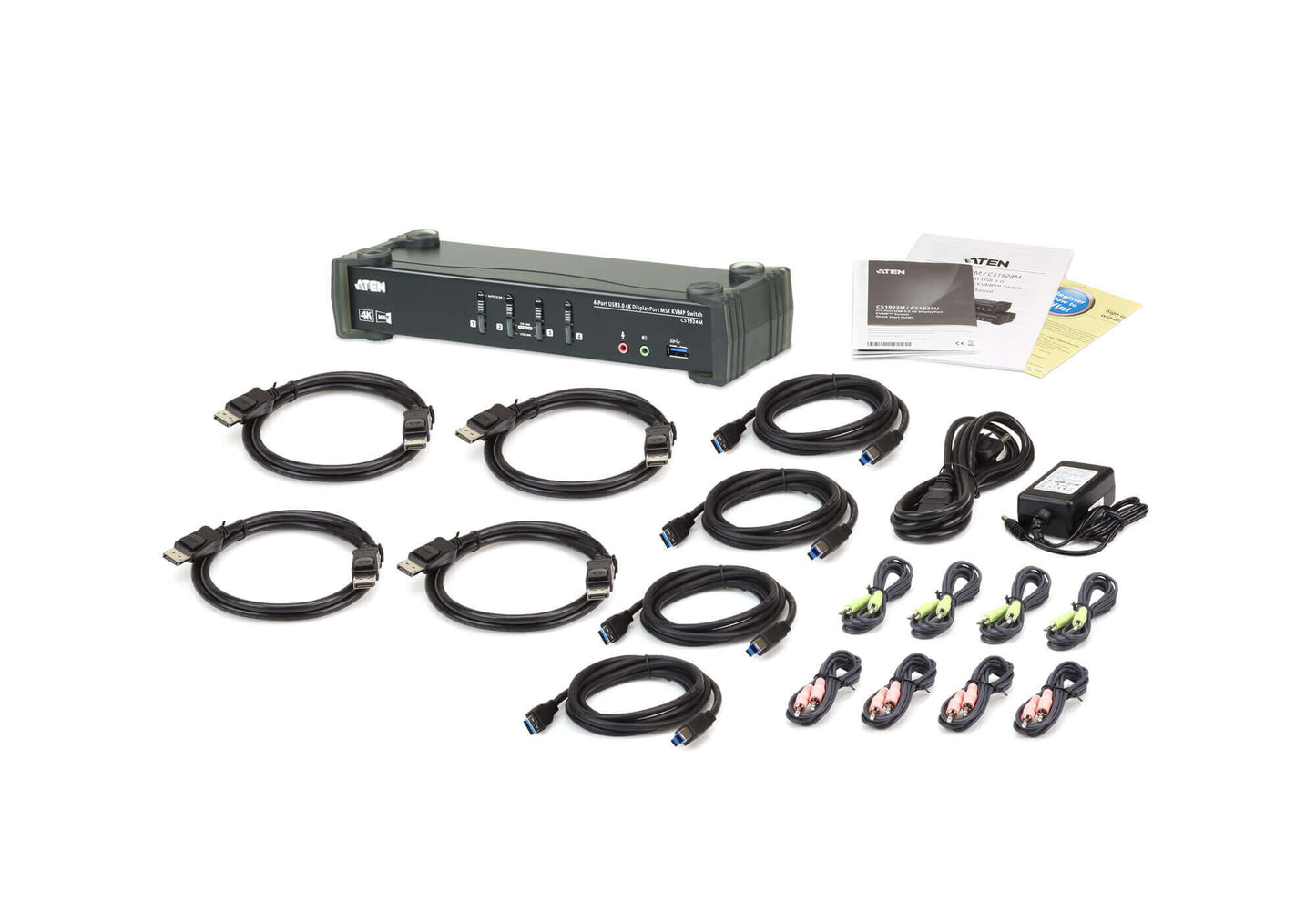 ATEN CS1924M KVM-switchar Svart