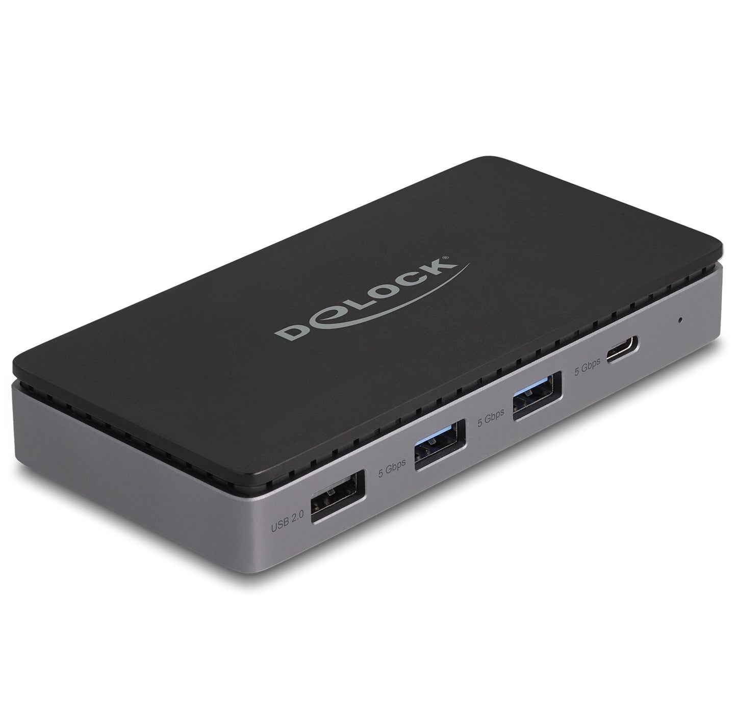 DeLOCK 88271 dockningsstationer för bärbara datorer Kabel USB 3.2 Gen 1 (3.1 Gen 1) Type-C Svart, Grå