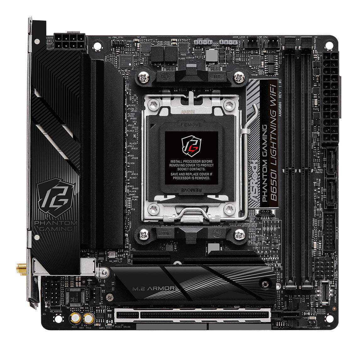 Asrock B650I Lightning WiFi AMD B650 AM5-sockel Mini-ITX