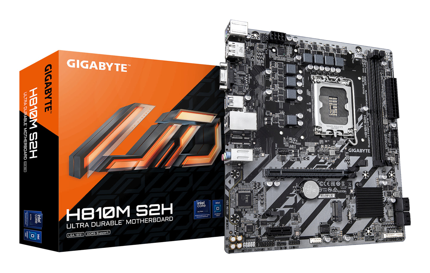 GIGABYTE H810M S2H moderkort Intel H810 LGA 1851 (Socket V1) micro ATX
