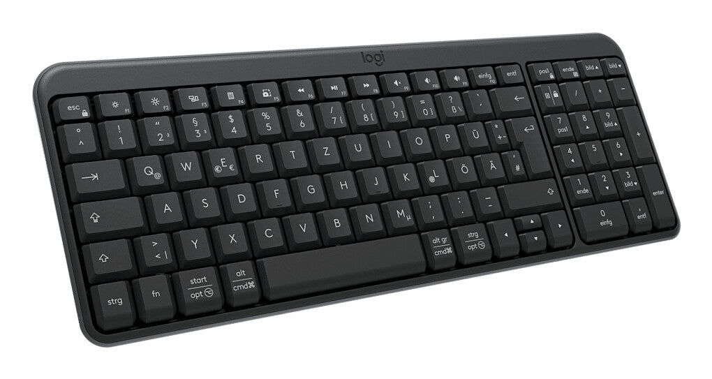 Logitech K250 Compact Bluetooth tangentbord Universal Trådlös RF + Bluetooth QWERTZ tyska grafit