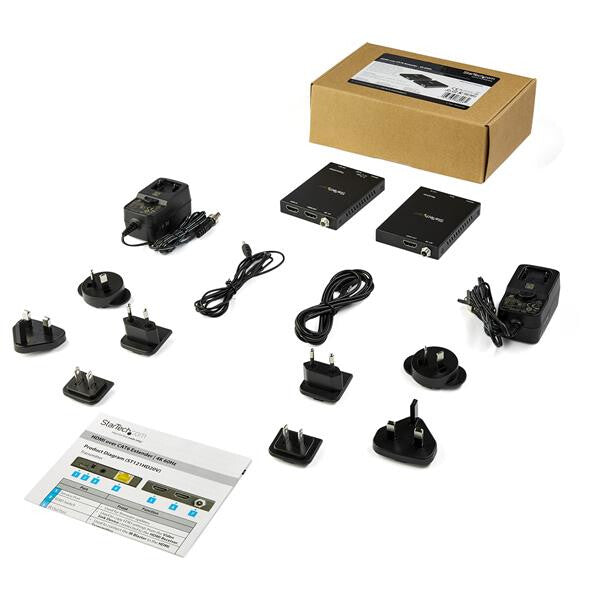 StarTech.com HDMI över CAT6 förlängarsats - 4K 60 Hz