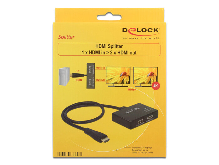 DeLOCK 87700 bilddelare HDMI 2x HDMI
