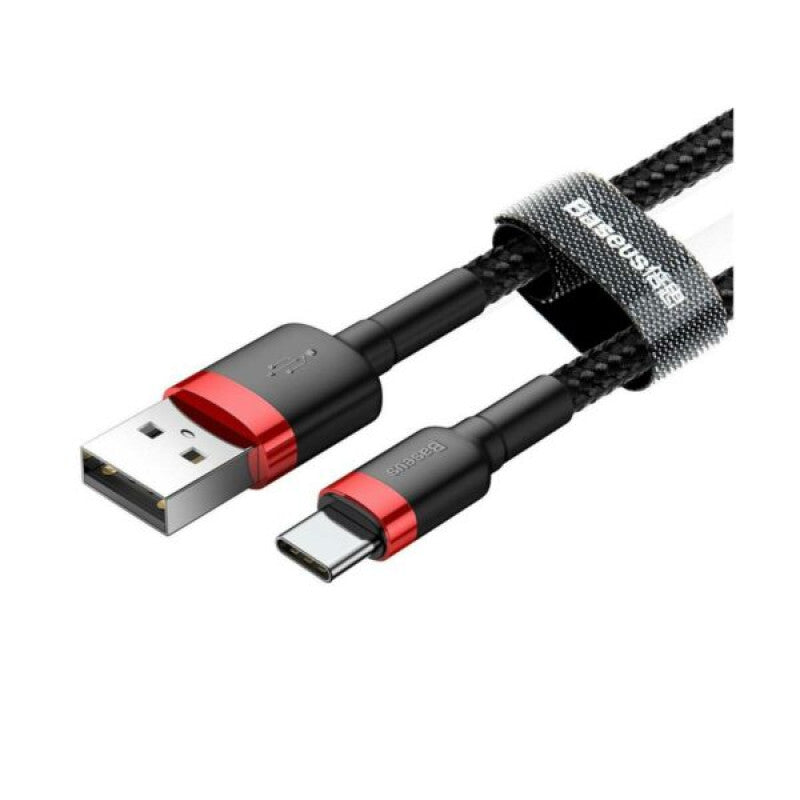 Baseus CATKLF-B91 mobiltelefonkablar Svart, Röd 1 m USB A USB C