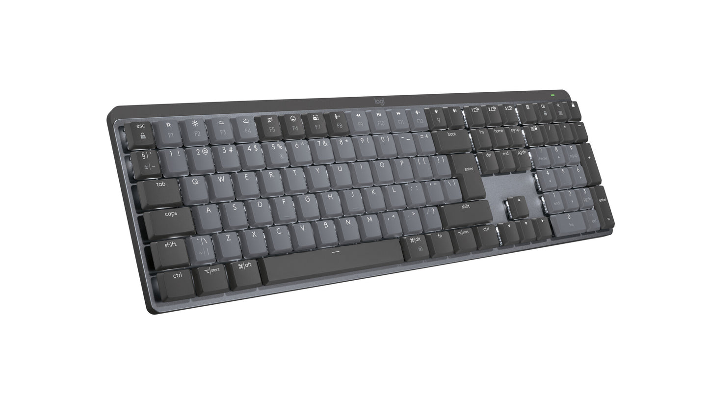 Logitech Master 920-010757 tangentbord Kontor Trådlös RF + Bluetooth QWERTY Amerikanskt internationellt grafit