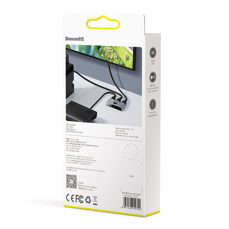 Baseus CAHUB-BC0G bilddelare HDMI 3x HDMI
