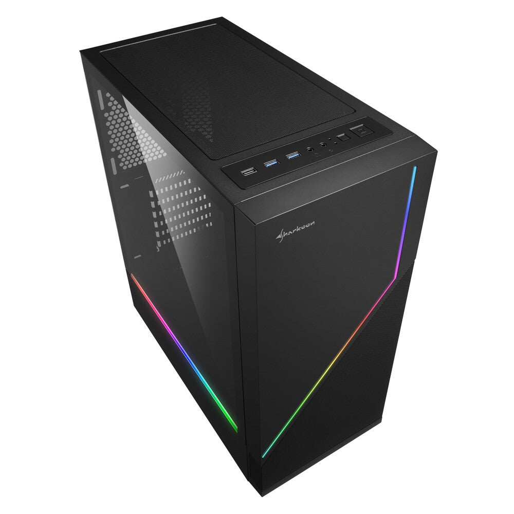Sharkoon RGB FLOW Midi Tower Svart