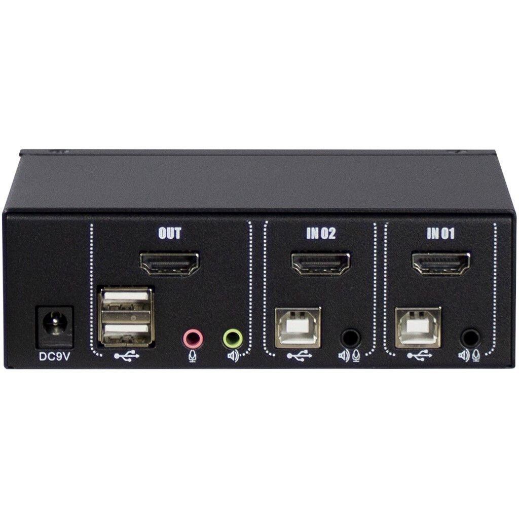 Inter-Tech AS-21HA HDMI KVM-switchar Svart