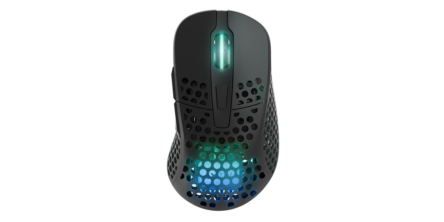 CHERRY XTRFY M4 RGB datormöss Spela högerhand RF Wireless + USB Type-C Optisk 19000 DPI