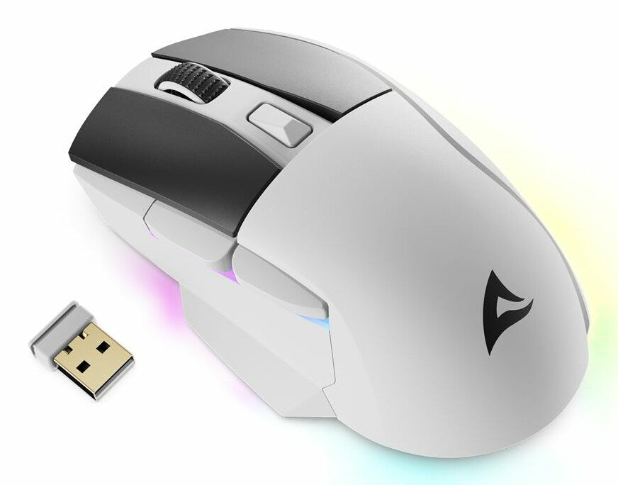 Sharkoon SGM50W datormöss Spela högerhand RF Wireless + USB Type-A Optisk 6400 DPI
