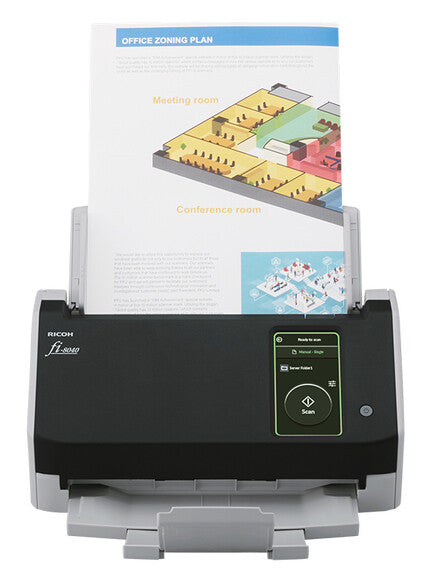 Ricoh fi-8040 ADF + scanner med manuell matning 600 x 600 DPI A4 Svart, Grå
