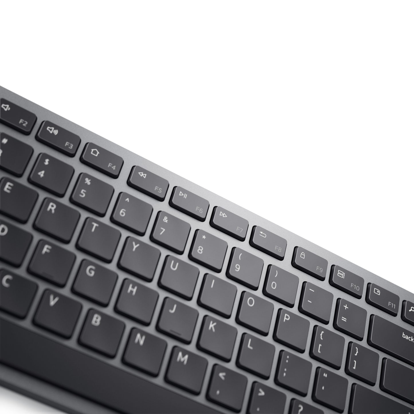 DELL KM7321W tangentbord Mus inkluderad Kontor Trådlös RF + Bluetooth QWERTY Ukrainsk Grå, Titan