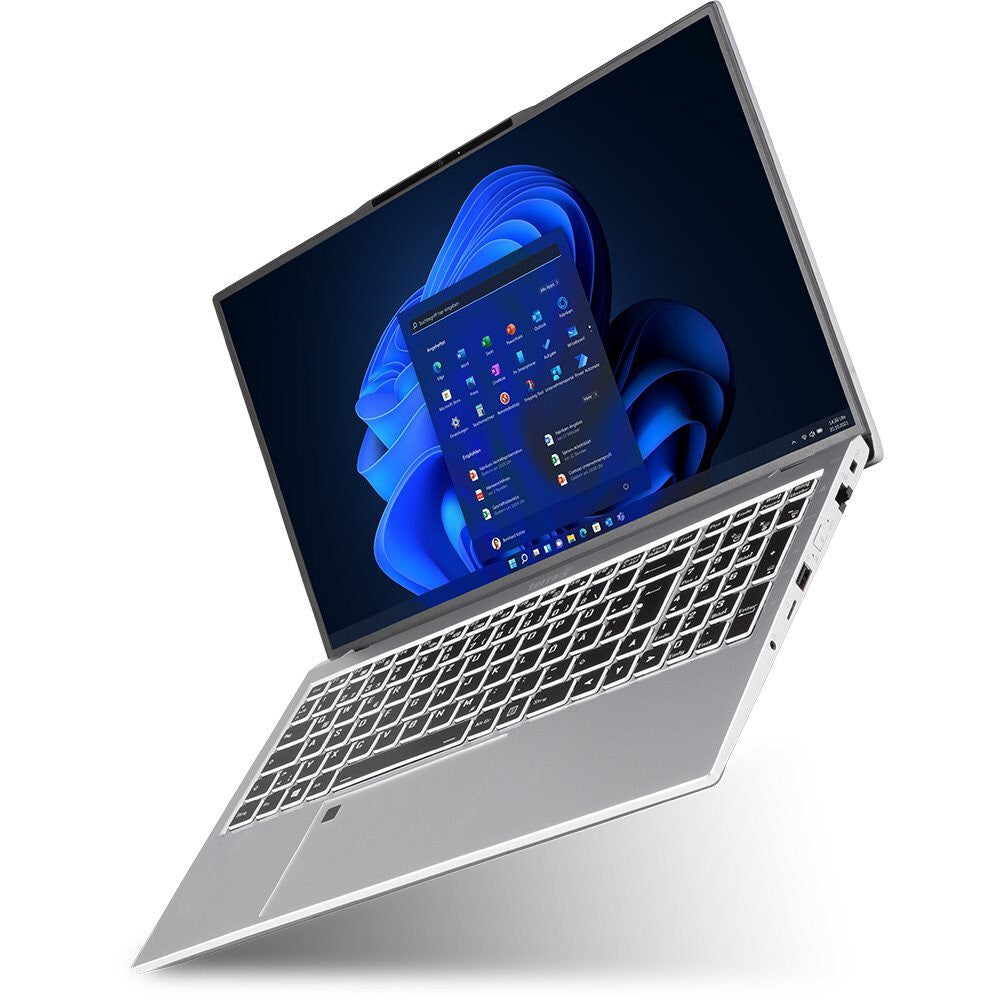 TERRA MOBILE 1220800 bärbara datorer Intel® Core™ i7 i7-1355U Bärbar dator 39,6 cm (15.6") Full HD 16 GB DDR5-SDRAM 512 GB SSD Wi-Fi 6 (802.11ax) Windows 11 Pro Silver