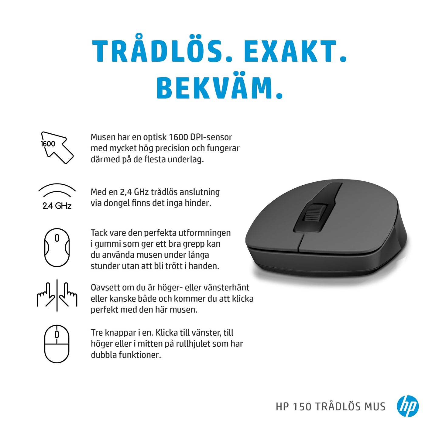 HP 150 trådlös mus