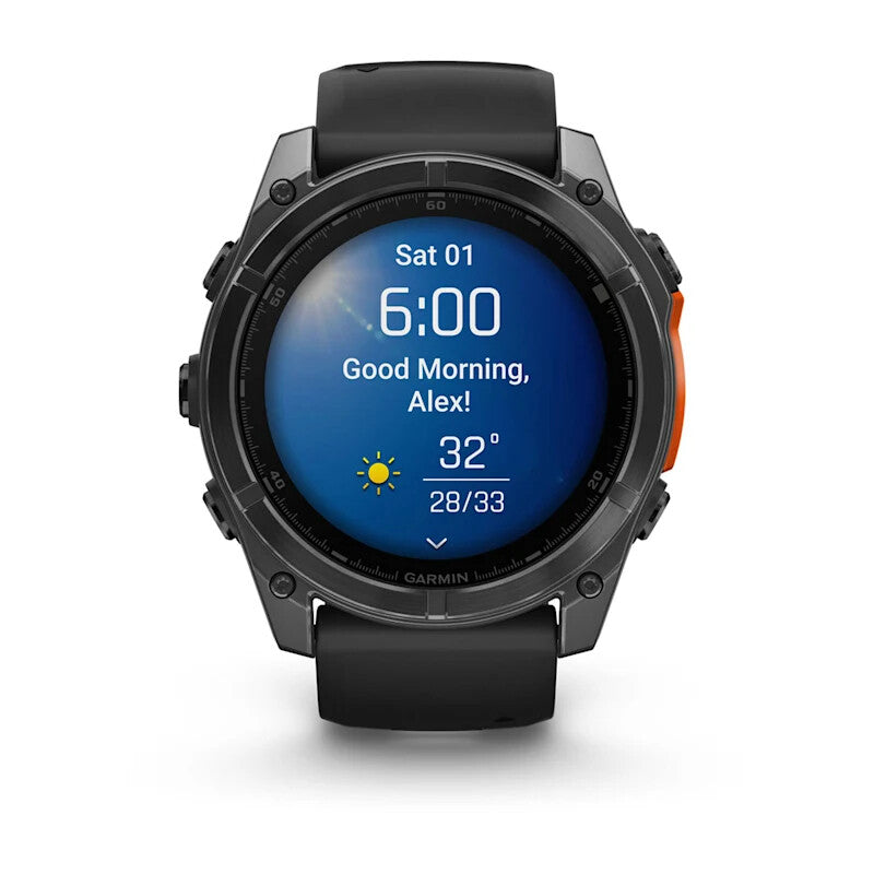 Garmin Fenix 8 3,56 cm (1.4") AMOLED 51 mm Digital 454 x 454 pixlar Pekskärm Grå Wi-Fi GPS