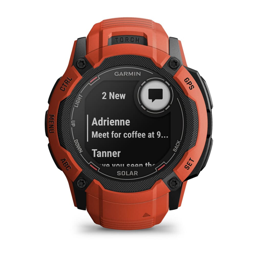 Garmin Instinct 2X Solar 2,79 cm (1.1") MIP 50 mm Digital 176 x 176 pixlar Pekskärm Röd GPS