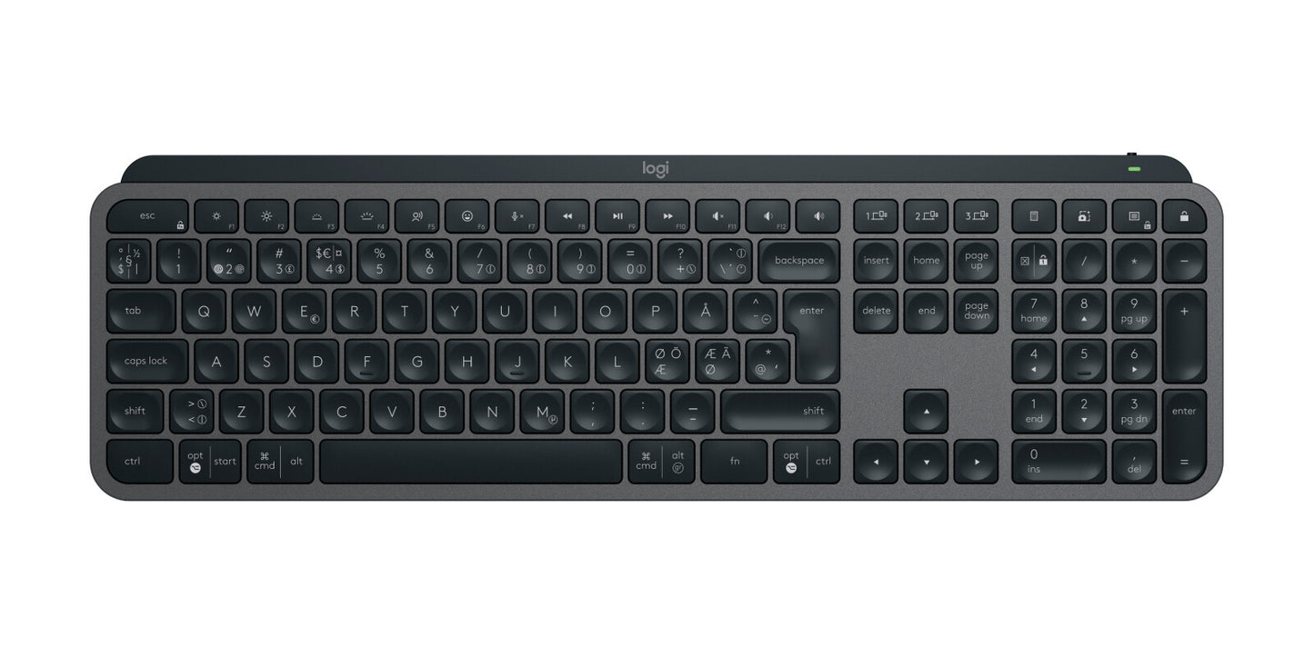 Logitech 920-010931 tangentbord Mus inkluderad Kontor Trådlös RF + Bluetooth QWERTY Nordic grafit