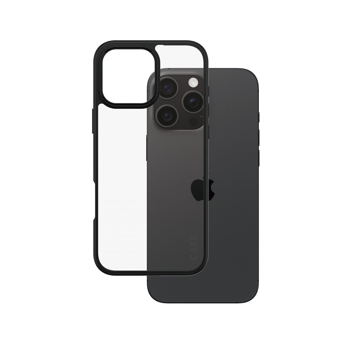 PanzerGlass CARE by ® Flagship Case Transparent Urban Combat w. Black Frame iPhone 16 Pro Max mobiltelefonfodral Omslag